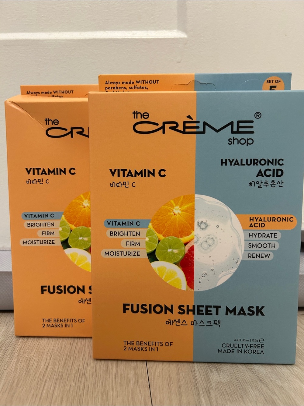 The Crème Shop (NWT) Vitamin C & Hyaluronic Acid Fusion Sheet Mask — Set of 20
